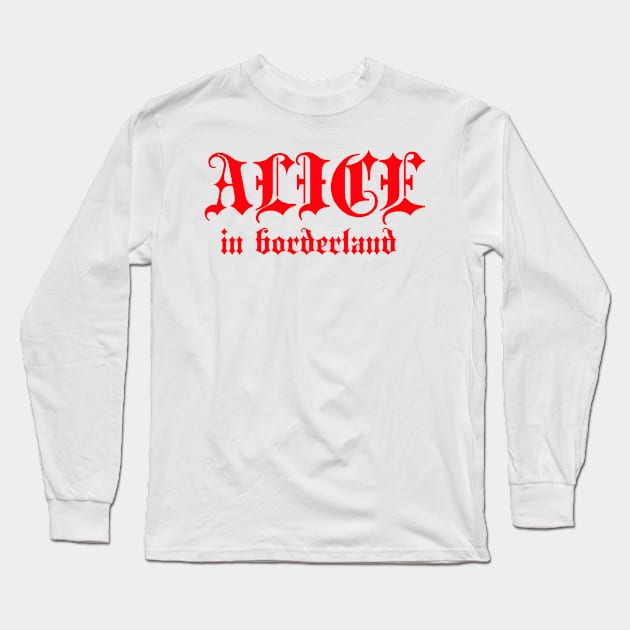 Alice in borderland title red Long Sleeve T-Shirt by CERA23